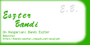 eszter bandi business card